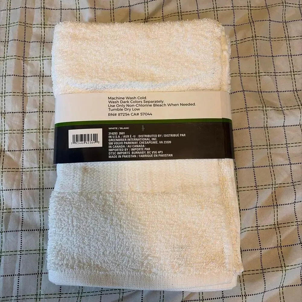 White Bath Towel